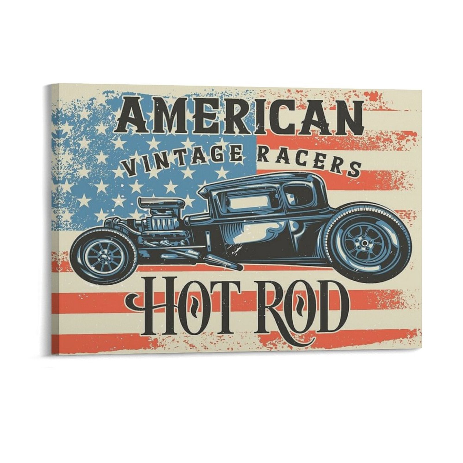 Home Cinema Design - อเมริกัน Hot Rod ภาพวาดผ้าใบห้องครัว Cinema Kitchen