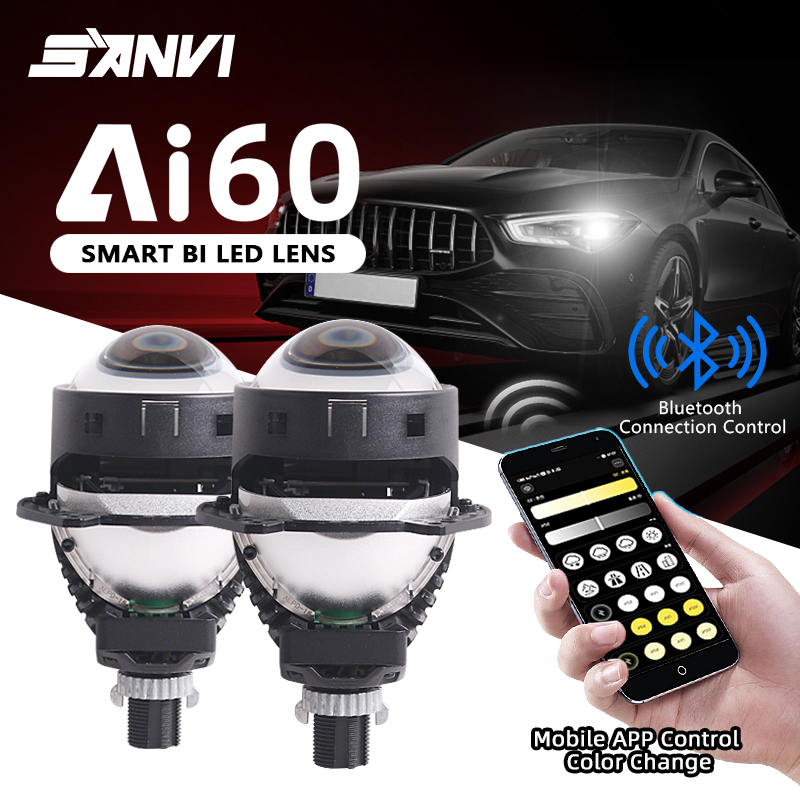 Projector Lamp Replacement - เลนส์โปรเจคเตอร์ Bi LED สำหรับรถยนต์ NEW SANVI