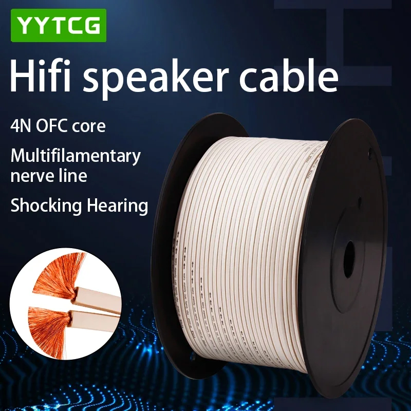Home Cinema System - YYTCG DIY สายลำโพงไฮไฟสายสัญญาณเสียงทองแดงฟรีออกซิเจนสายลำโพงสำหรับเครื่องขยายเสียงโฮมเธียเตอร์ KTV ดีเจระบบ