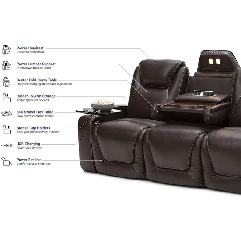 เก้าอี้โรงหนังไฟฟ้าหนังแท้ ดีไ - Home Cinema Design บทวิจารณ์และราคา
