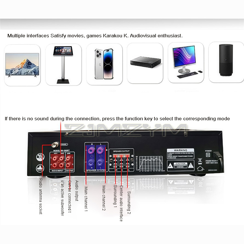 555BT High-power Amplifier AC2 - Home Cinema Receiver บทวิจารณ์และราคา