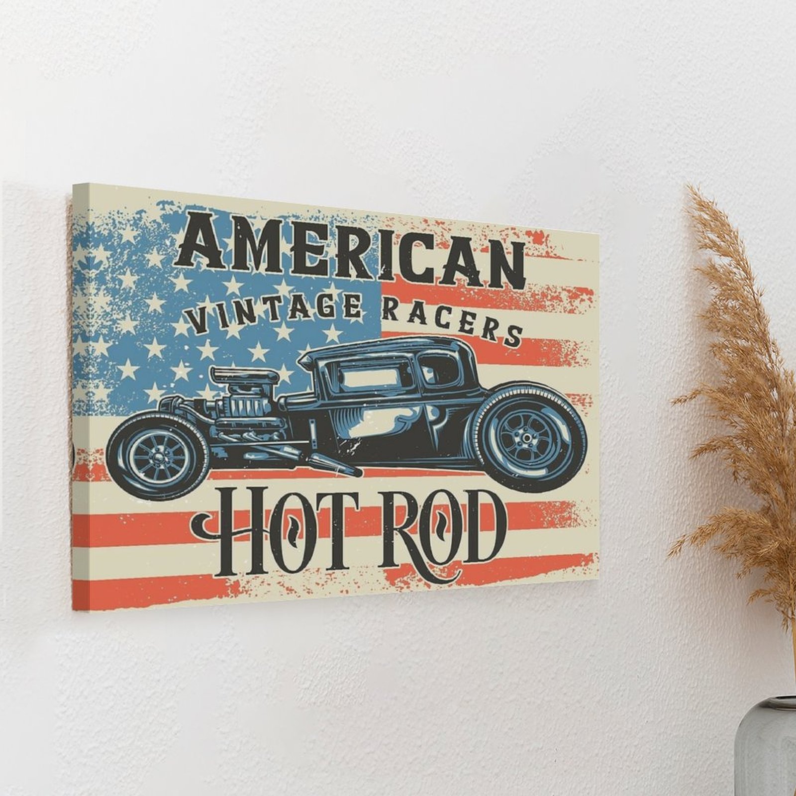 อเมริกัน Hot Rod ภาพวาดผ้าใบห้ - Home Cinema Design บทวิจารณ์และราคา