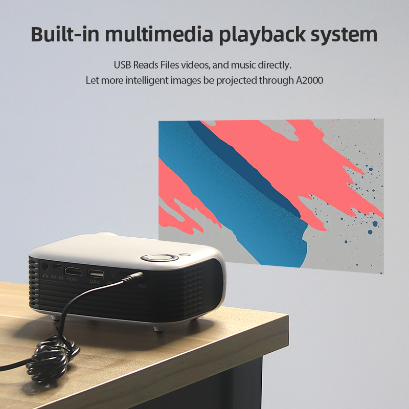 A2000 มินิโปรเจคเตอร์แบบพกพาโฮ - Home Cinema Laser Projector บทวิจารณ์และราคา