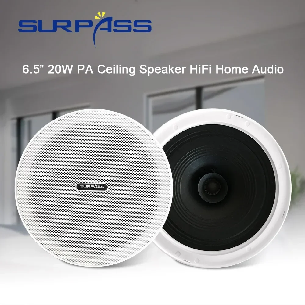 6.5 นิ้ว 20W ลําโพงเพดานกันฝุ่ - Home Cinema System บทวิจารณ์และราคา