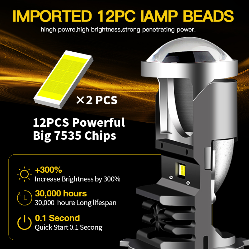 1 PC H4 LED ไฟหน้าโปรเจคเตอร์ร - Projector Lamp Replacement บทวิจารณ์และราคา